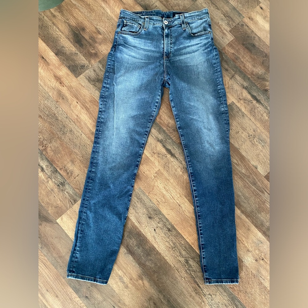 AG ADRIANO GOLDSCHMEID Ag Mari Extended High-Rise Slim Straight Jeans. Size 31